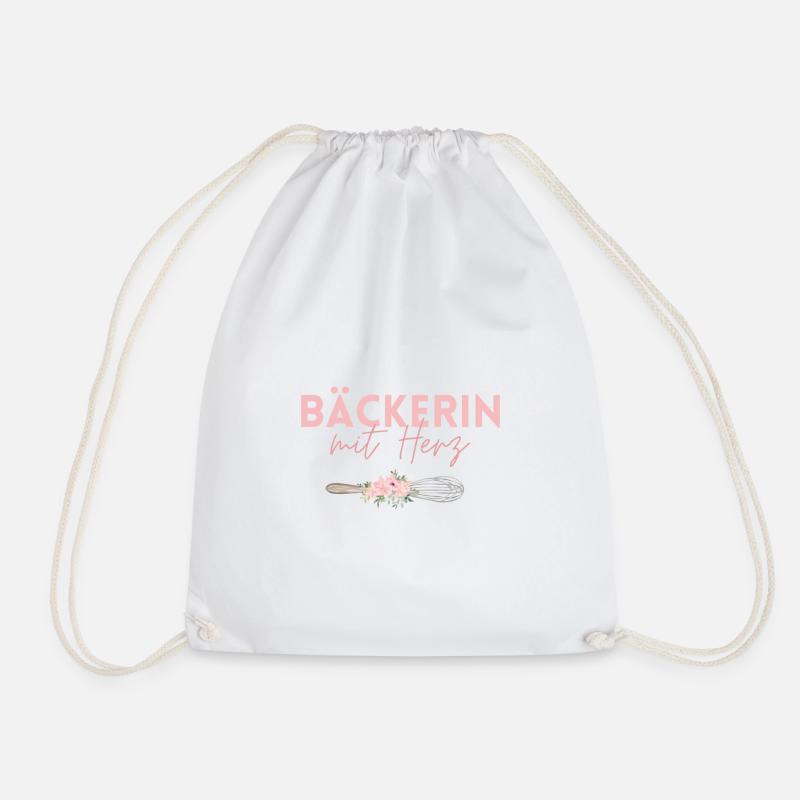 Bäckerin mit Herz! - Turnbeutel - Weiß