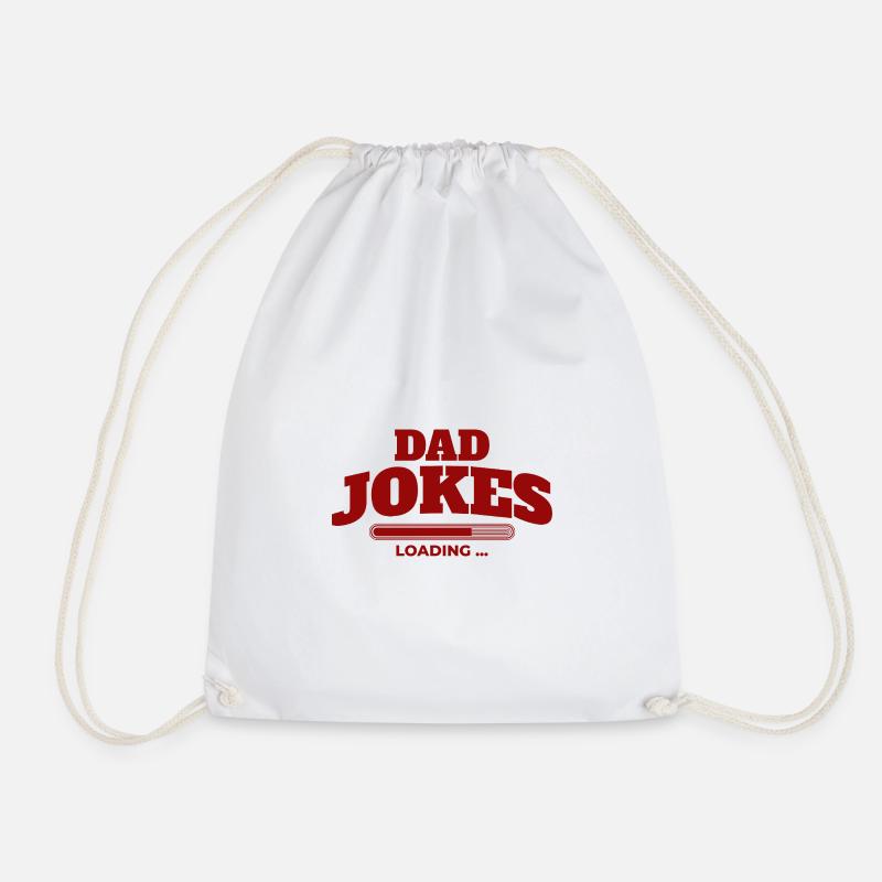 Dad Jokes - Drawstring Bag - white
