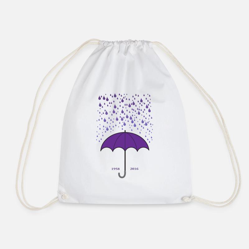 Purple Rain. Prince RIP - Drawstring Bag - white