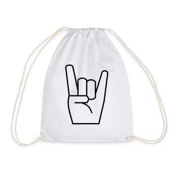 rock_symbol - Turnbeutel - Weiß - Vorne