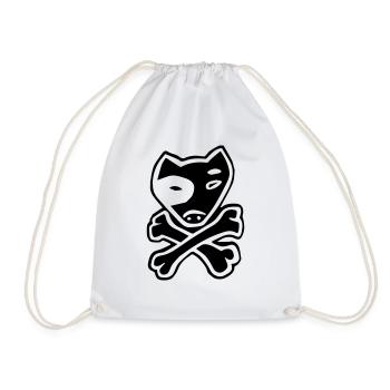 Pitbull chien crâne pirate - Sac de sport léger - blanc - Devant