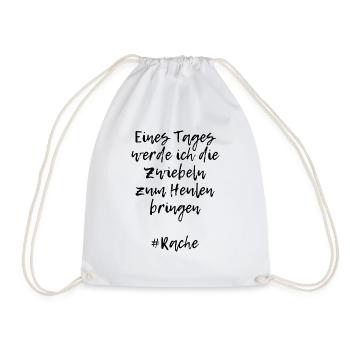 onions - Drawstring Bag - white - Front