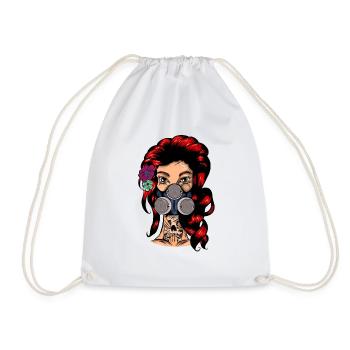 Femme rousse poilue avec - Sac de sport léger - blanc - Devant