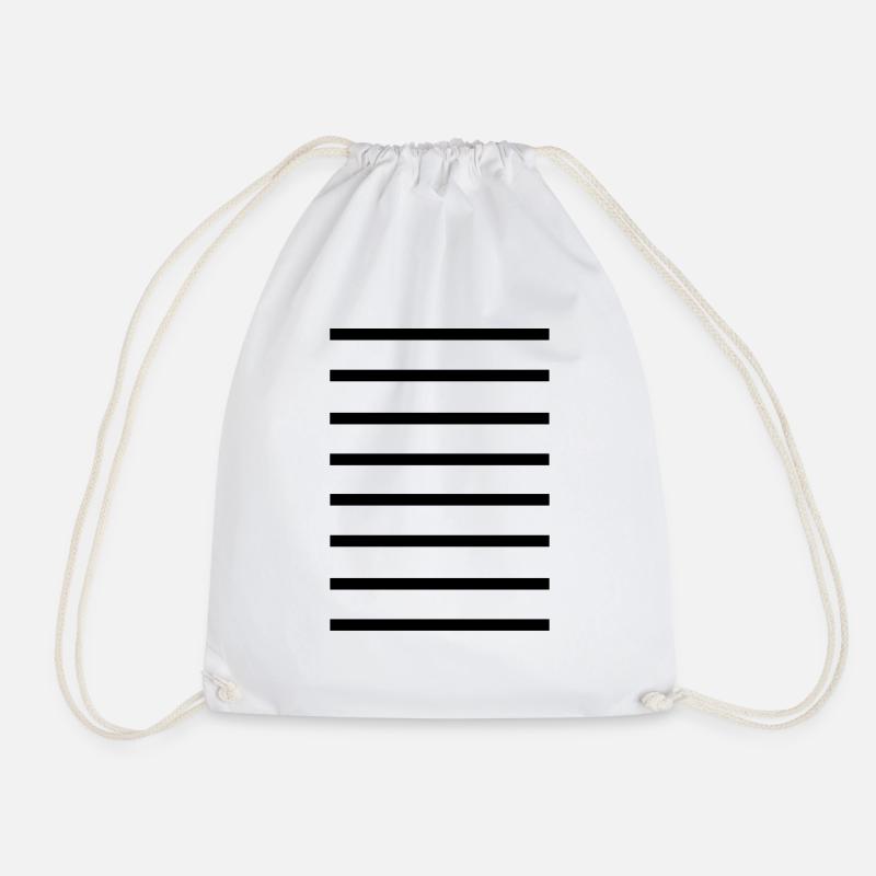Linien - Turnbeutel - Weiß