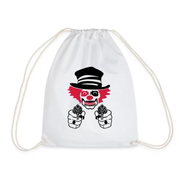 bad circus clown - Drawstring Bag - white - Front