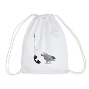 Telephone - Drawstring Bag - white - Front