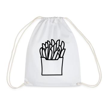 Fries - Drawstring Bag - white - Front