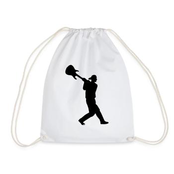 rock - Drawstring Bag - white - Front