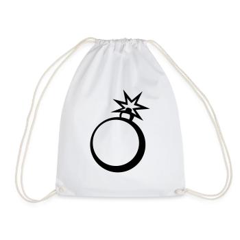 clipart bombending - Drawstring Bag - white - Front