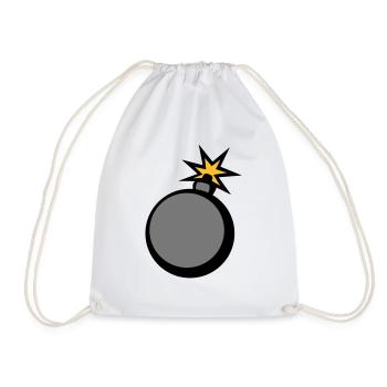 bombe clipart vers - Sac de sport léger - blanc - Devant