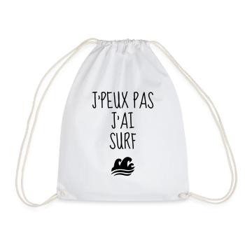 Surf / Surfing / Surfer / Surfen / Beach - Drawstring Bag - white - Front