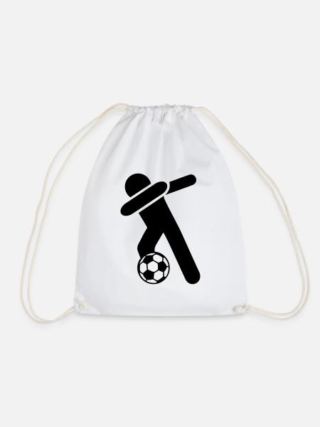 dabbing fussball - Turnbeutel - Weiß