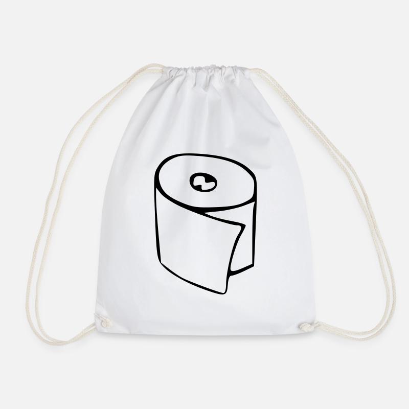 Rolle Klopapier - Turnbeutel - Weiß