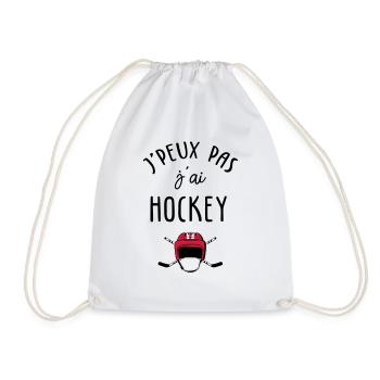 J'peux pas j'ai hockey - Sac de sport léger - blanc - Devant