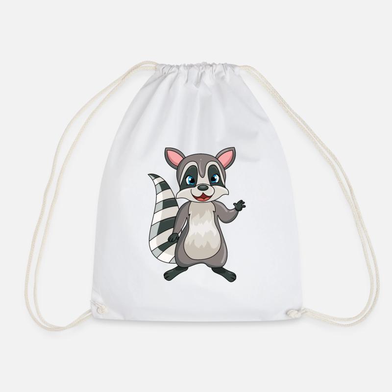 Waschbär - Turnbeutel - Weiß