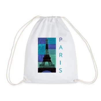 Paris - Drawstring Bag - white - Front