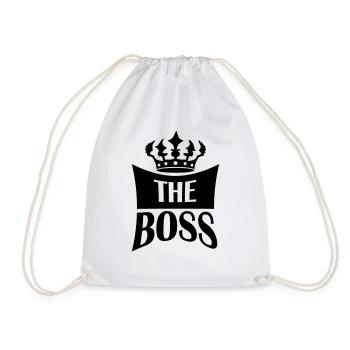 The Boss Crown - Drawstring Bag - white - Front