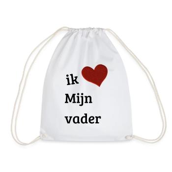 j'aime mon papa, I love my dad - Sac de sport léger - blanc - Devant