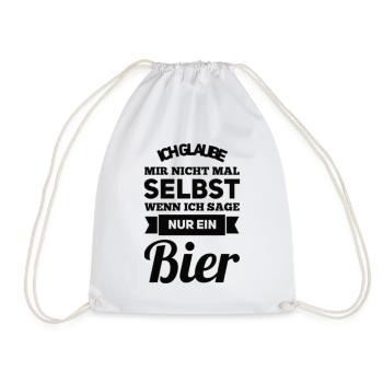 Ich Glaube Mir Nichtmal Selbst Lustiger Spruch - Turnbeutel - Weiß - Vorne
