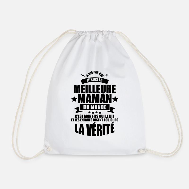 je dis pas que je suis la meilleure maman du monde - Sac de sport léger - blanc