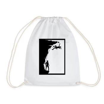 climbing - Drawstring Bag - white - Front