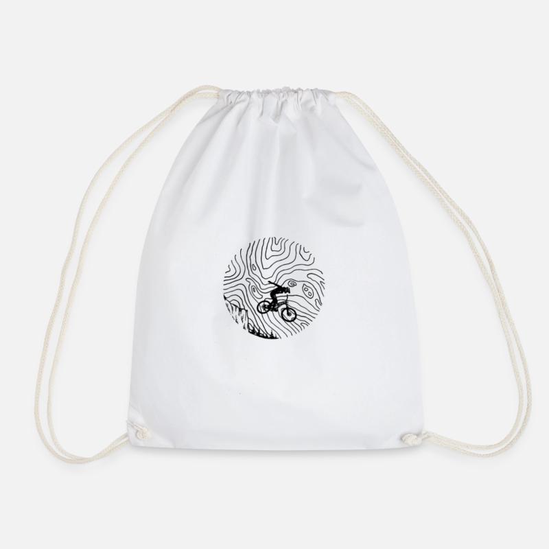 MTB Lifestyle - Rock Drop - Drawstring Bag - white