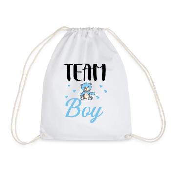 Team boy cadeau original baby shower - Sac de sport léger - blanc - Devant