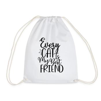 every cat is my best friend - Turnbeutel - Weiß - Vorne