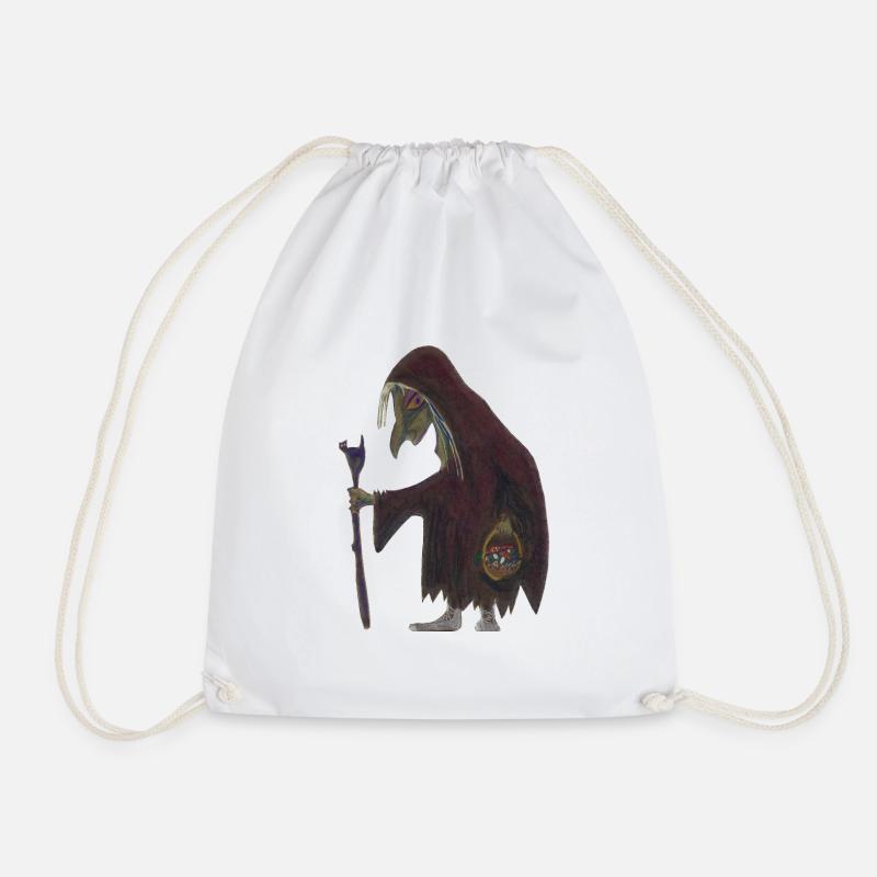 Witch - Drawstring Bag - white