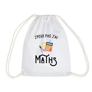 je peux pas j'ai maths - Sac de sport léger - blanc - Devant