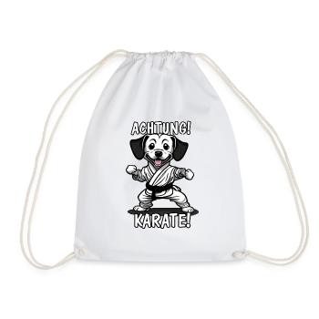 chien Arts martiaux Autodéfense - Sac de sport léger - blanc - Devant