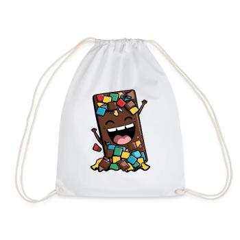 Bande dessinée chocolat - Sac de sport léger - blanc - Devant
