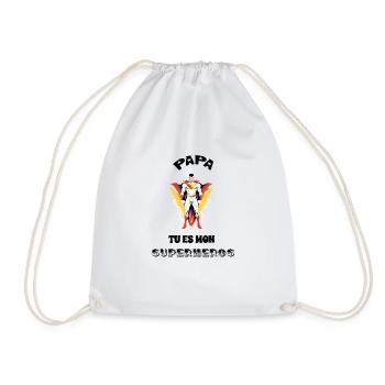 Papa mon superhéros - Sac de sport léger - blanc - Devant