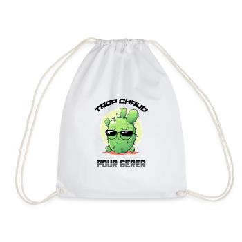 La cactus aux lunettes de soleil - Sac de sport léger - blanc - Devant