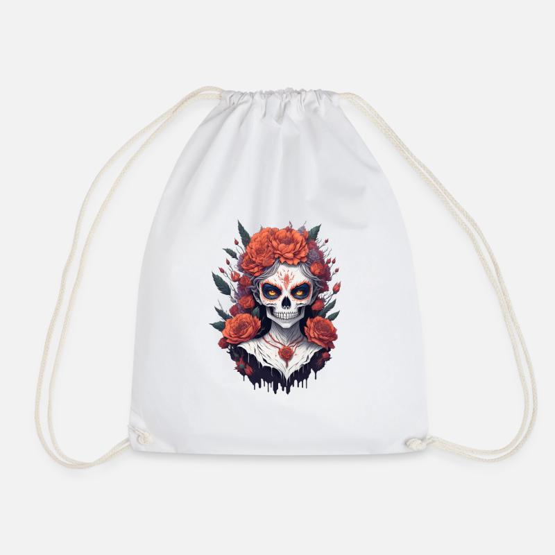 La Catrina 1 - Turnbeutel - Weiß