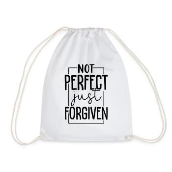 Not Perfect Just Forgiven - Turnbeutel - Weiß - Vorne