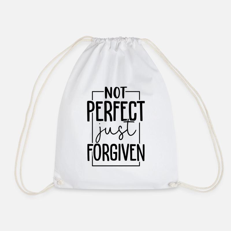 Not Perfect Just Forgiven - Turnbeutel - Weiß