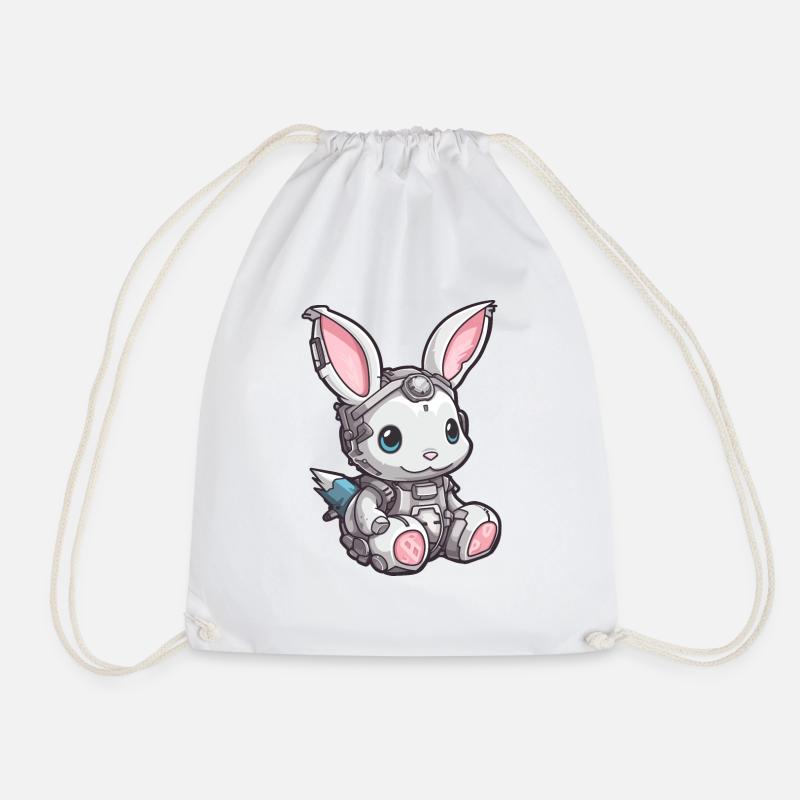 Cyber Bunny 1 - Turnbeutel - Weiß