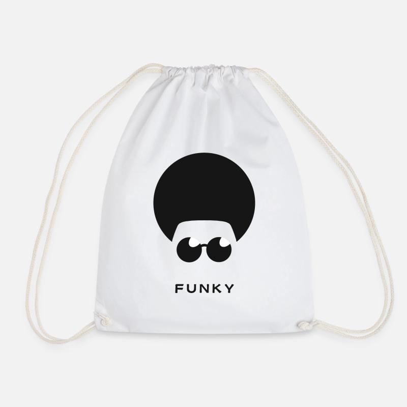 Funky logo - Drawstring Bag - white