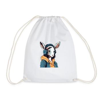 Maïa the Doe Woman - Drawstring Bag - white - Front