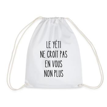 le yéti ne croit pas en vous non plus - Sac de sport léger - blanc - Devant