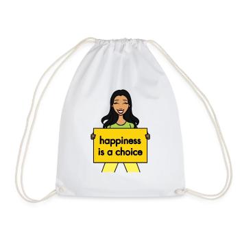 Le Bonheur c'est un choix - Happiness is a choice - Sac de sport léger - blanc - Devant