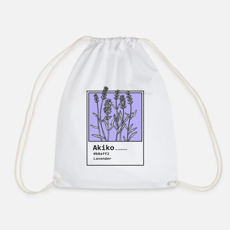 Lavendel Akiko - Turnbeutel - Weiß