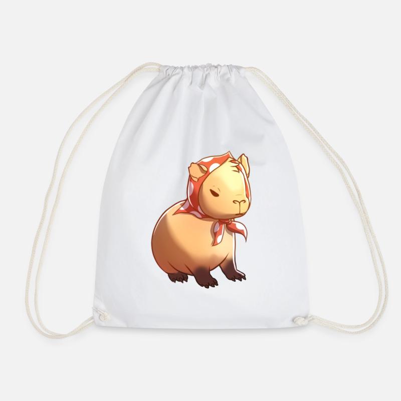 Babbushkapybara Babushka Capybara - Turnbeutel - Weiß