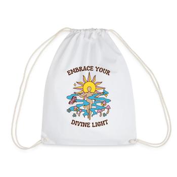 spiritual quote - Drawstring Bag - white - Front