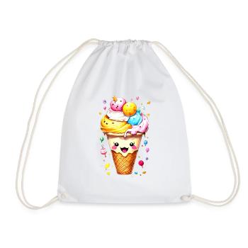 cornet de glace - Sac de sport léger - blanc - Devant