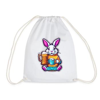 Easter Bunny / Easter / Eggs / Holidays / Easter - Drawstring Bag - white - Front