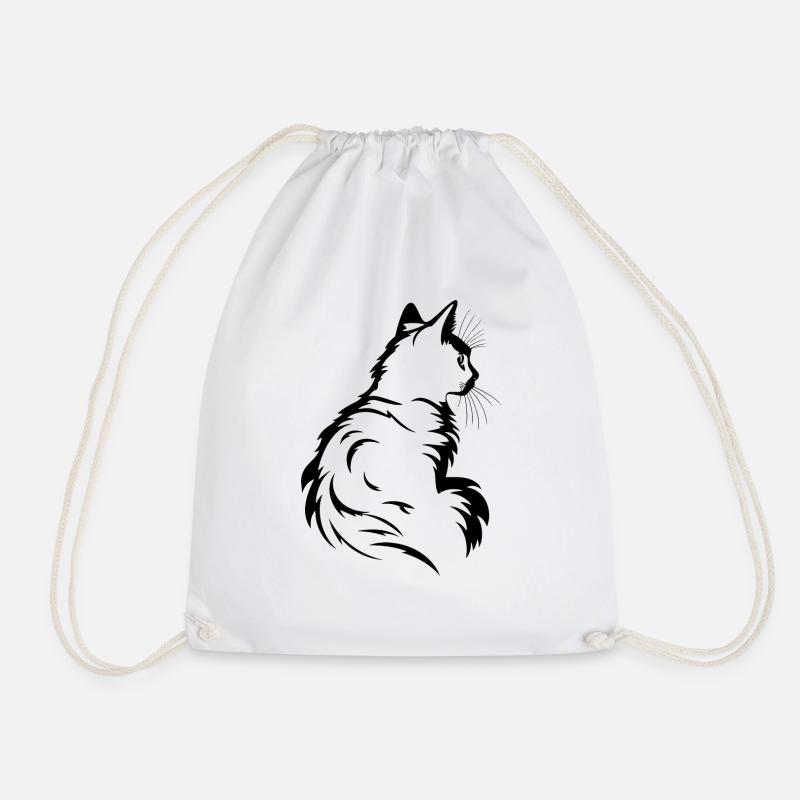 Katze, katzenmotiv - Turnbeutel - Weiß