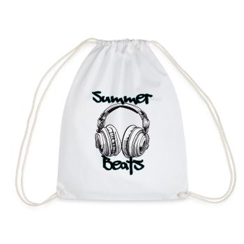 Headphones / Audio / Music / Sound / Cool - Drawstring Bag - white - Front