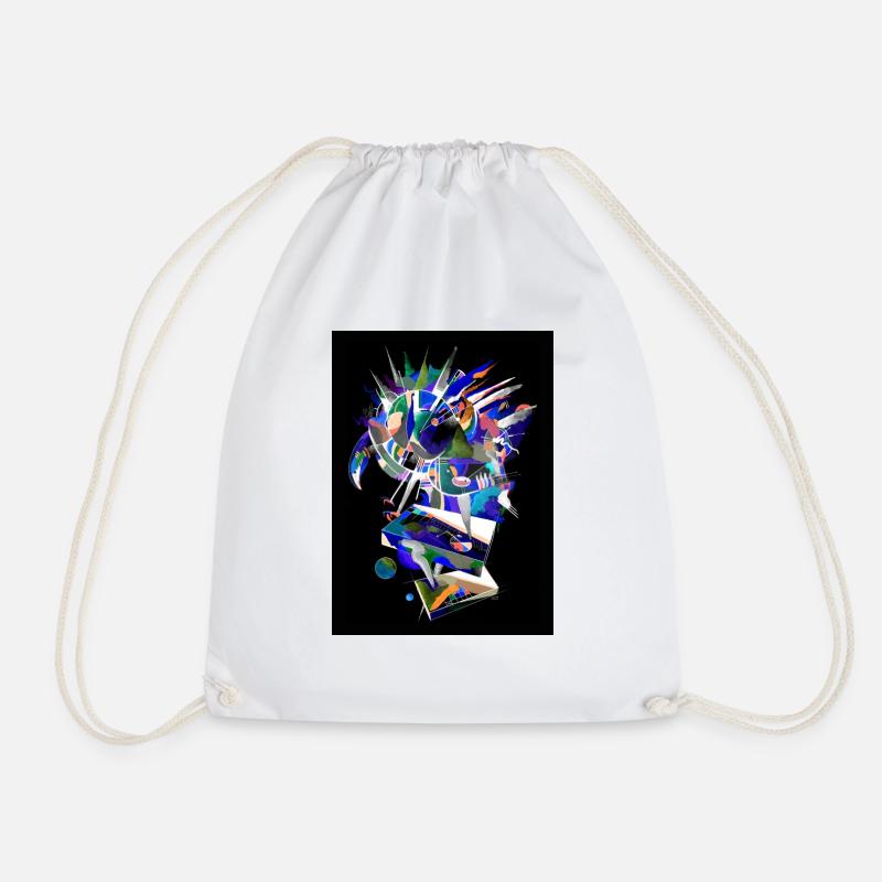Space eagle paint - Drawstring Bag - white